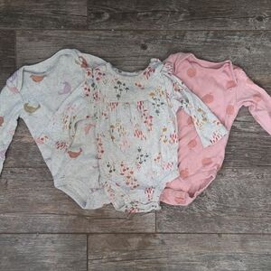 Carter's Pink and Gray Bodysuit Trio